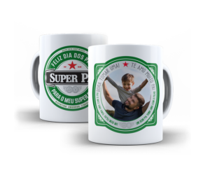 Caneca super Pai com foto (personalize com sua foto)