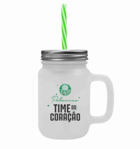 Caneca Mason Jar 400ml para Personalizar