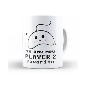 Caneca te amo meu player 2 favorito